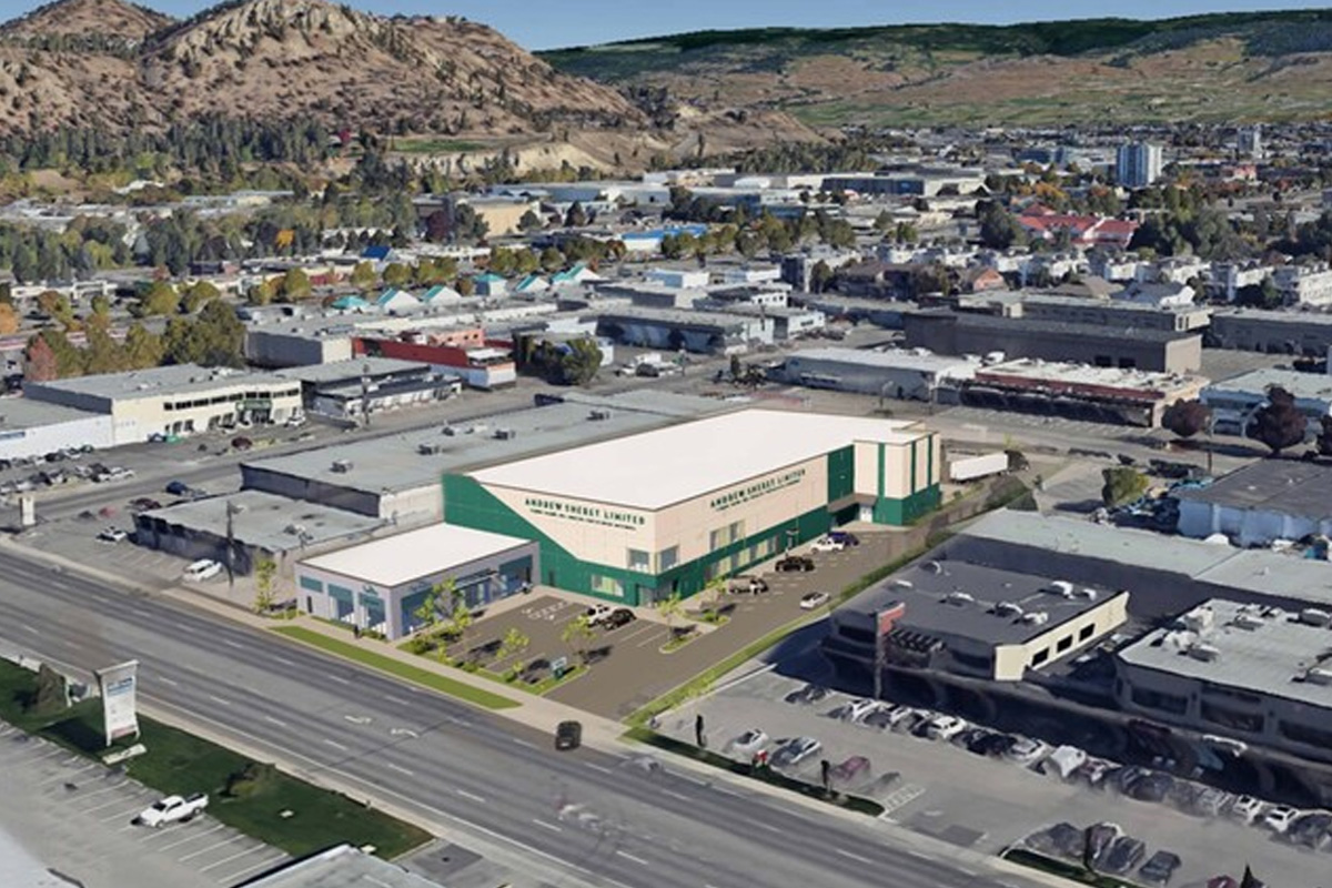 Andrew Sheret Building in Kelowna: Dycor Builders Begins Construction on Major Commercial Development